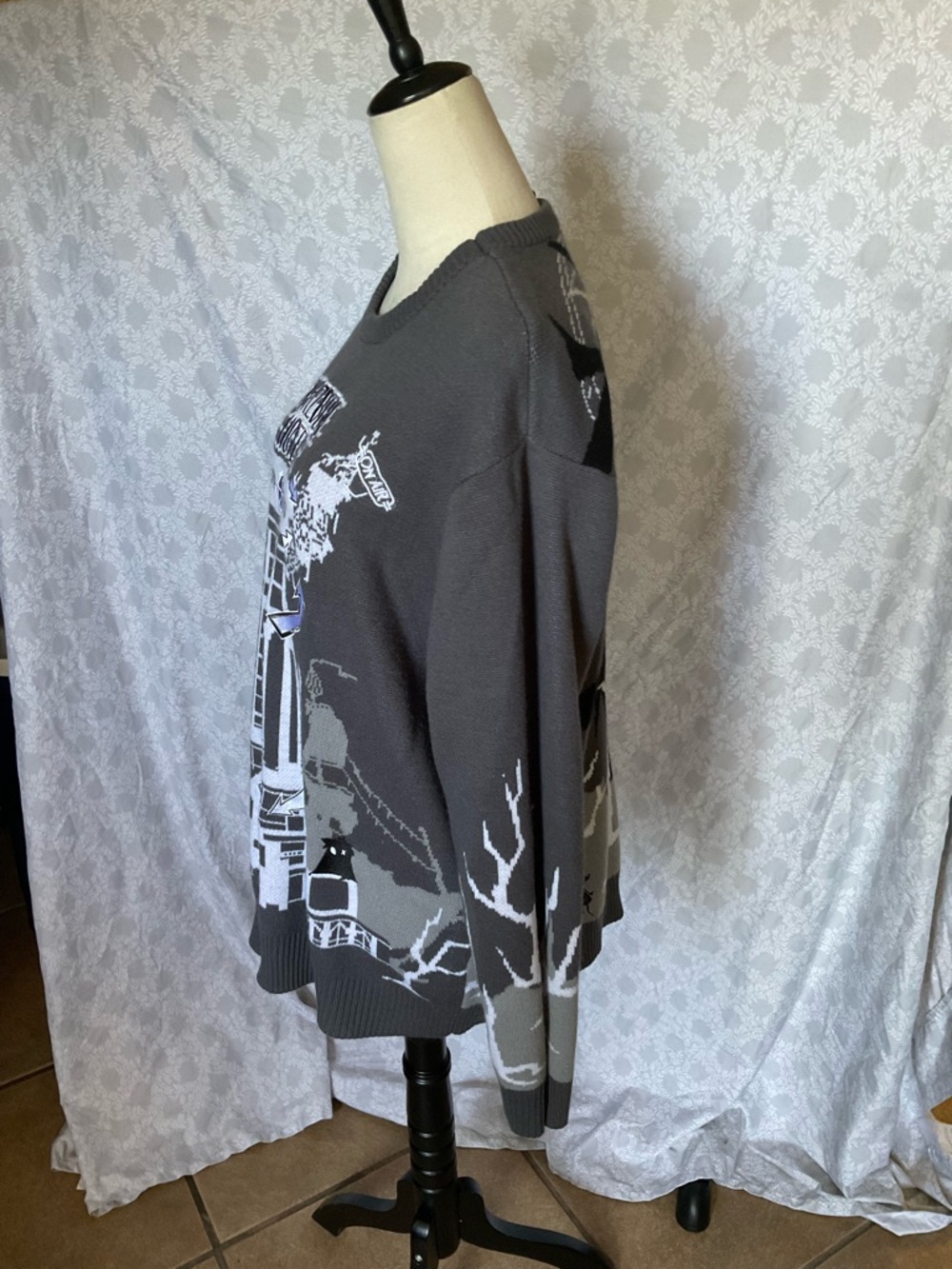 Hazbin Hotel Alastor Intarsia Knit Sweater - Picture 3 of 7